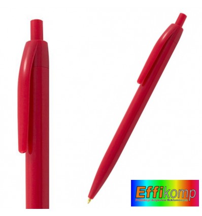 Tani długopis plastikowy EXAP2050, czerwony.