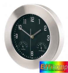 Aluminiowy zegar, JUPITER, srebrny.