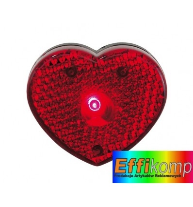 Lampka w kształcie serca, VISIBLE, czerwony.