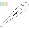Termometr z wyświetlaczem LCD, RECOVERY, biały.